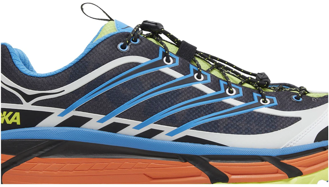HOKA Mafate Three2 黑色Diva藍橙配色 1141572-BDVB Lookbook HOKA Mafate Three2 黑色Diva藍橙配色 1141572-BDVB