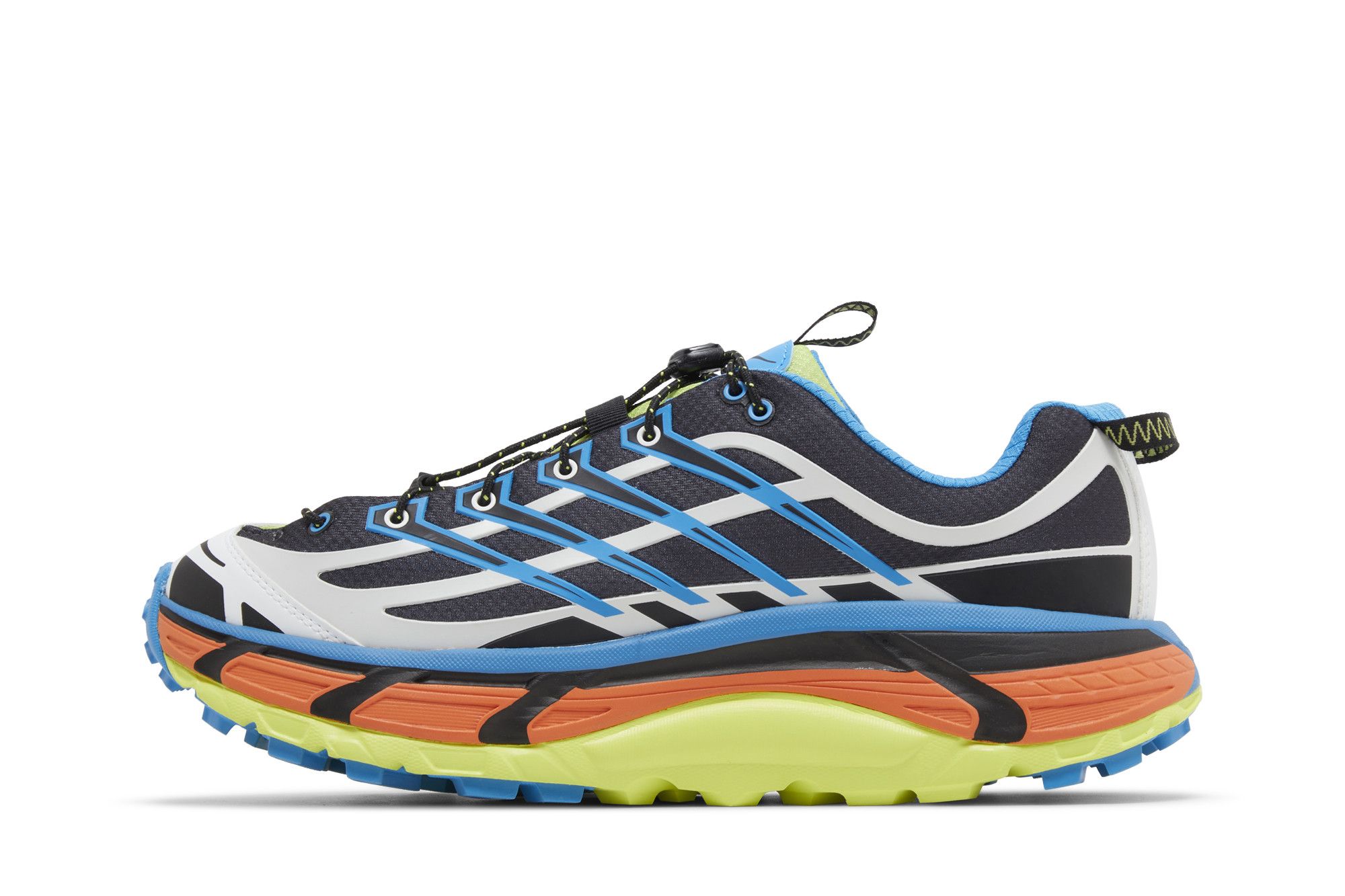 Shop HOKA Mafate Three2 黑色Diva藍橙配色 1141572-BDVB