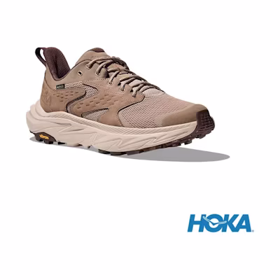 HOKA ONE ONE Anacapa 2 Low GTX Hiking Shoes Sand Dune/Oxide Kaki Yellow