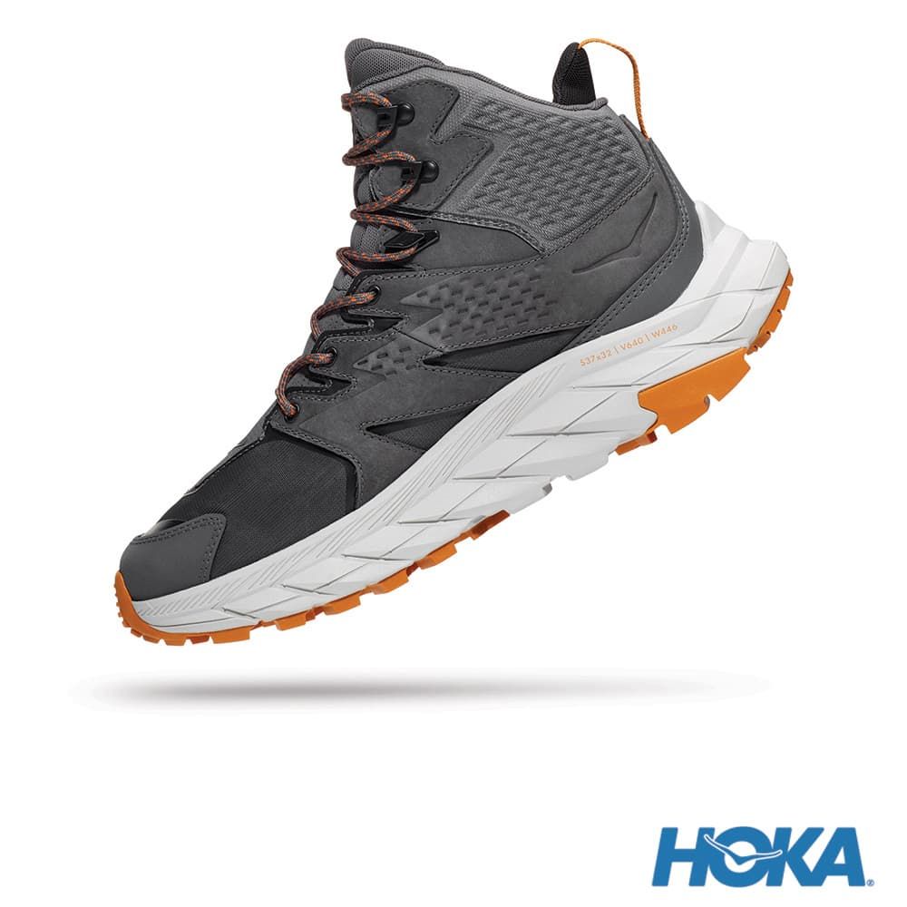 HOKA ONE ONE Anacapa Mid GORE-TEX Hiking Shoes Castle Rock/Grey Mist Gray 圖 2