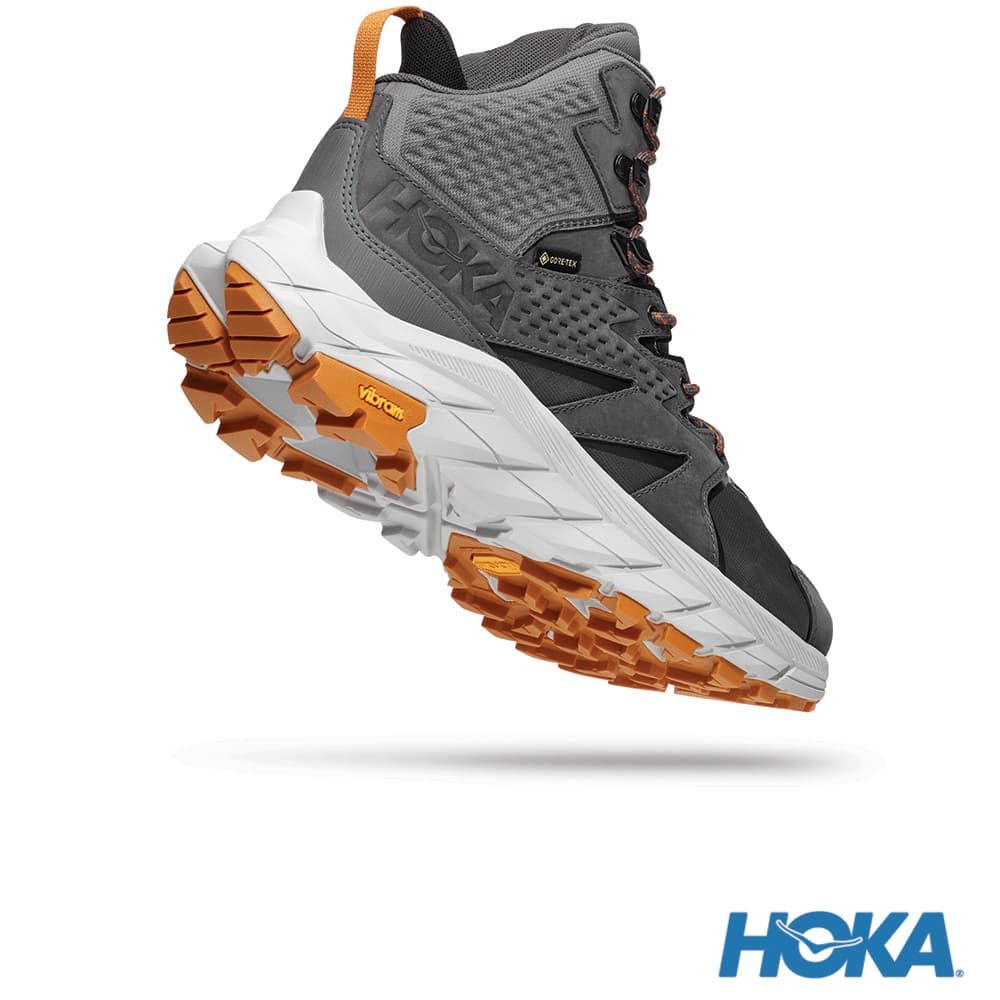 HOKA ONE ONE Anacapa Mid GORE-TEX Hiking Shoes Castle Rock/Grey Mist Gray 圖 3