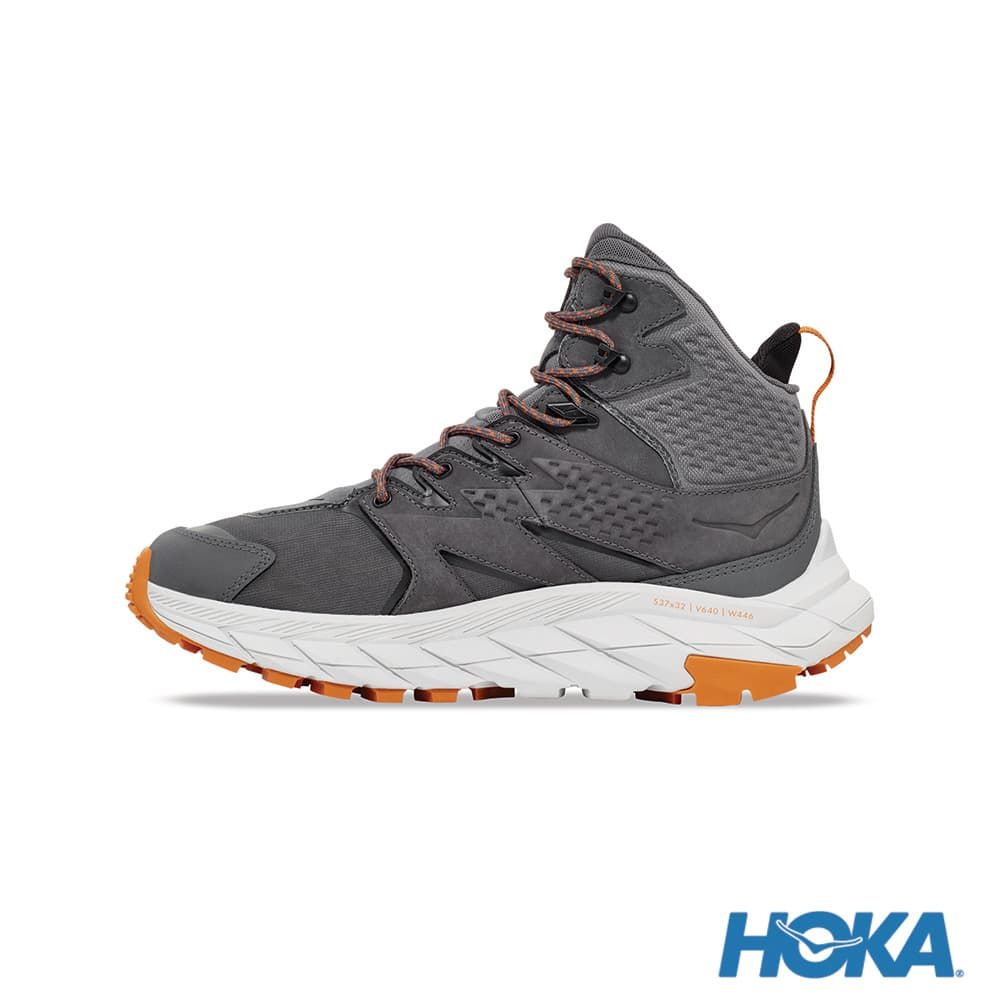 HOKA ONE ONE Anacapa Mid GORE-TEX Hiking Shoes Castle Rock/Grey Mist Gray 圖 7