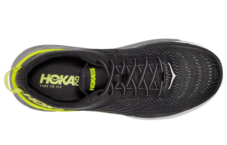Lookbook 호카 아라히 4 블랙/이브닝프림로즈 (Hoka Arahi 4 Black/Evening Primrose) 1106473-BEPR
