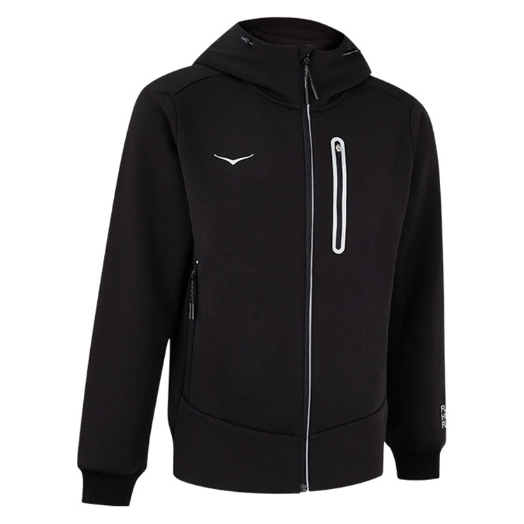 HOKA ONE ONE AW24 Knit Jacket Black Breathable Running Casual Sportswear 1171814