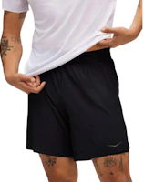 HOKA ONE ONE Black Solid Outdoor Mid-Rise Elastic Shorts. 1151080-BLK HOKA ONE ONE Black Solid Outdoor Mid-Rise Elastic Shorts. 1151080-BLK