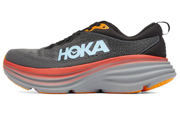 Buy HOKA ONE ONE Bondi 8 減震防滑耐磨 低筒 跑步鞋 男款 黑橙