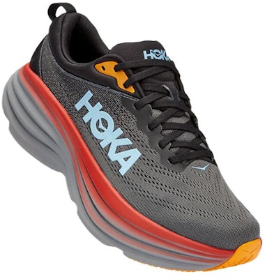 HOKA ONE ONE Bondi 8 減震防滑耐磨 低筒 跑步鞋 男款 黑橙 Lookbook HOKA ONE ONE Bondi 8 減震防滑耐磨 低筒 跑步鞋 男款 黑橙