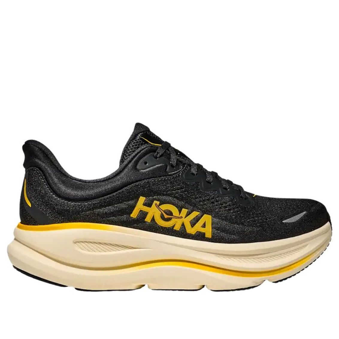 Order HOKA One One Bondi 9 碳黑黄金跑鞋 1162011-CWG
