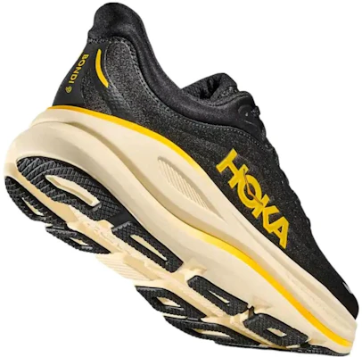 HOKA One One Bondi 9 碳黑黄金跑鞋 1162011-CWG Shop HOKA One One Bondi 9 碳黑黄金跑鞋 1162011-CWG