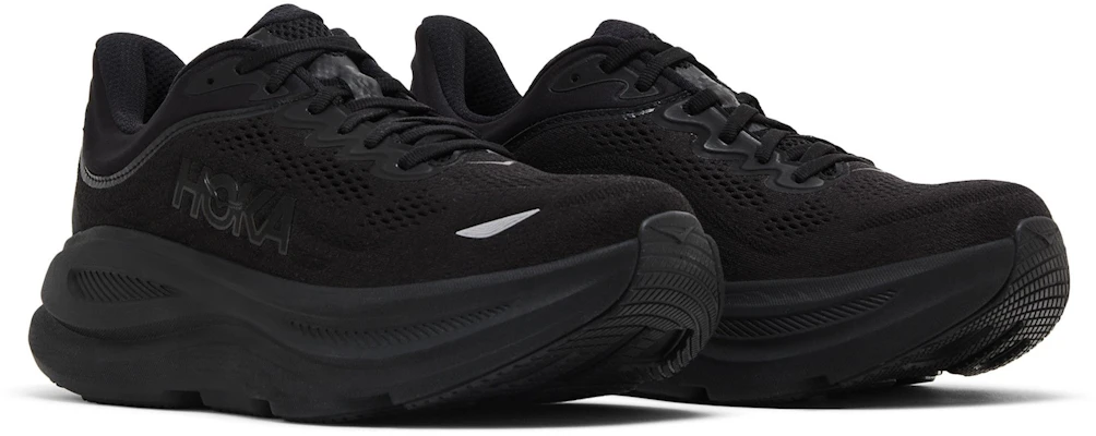 HOKA ONE ONE Bondi 9 黑色舒适软垫跑鞋 1162011-BBLC Cheap HOKA ONE ONE Bondi 9 黑色舒适软垫跑鞋 1162011-BBLC