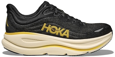 HOKA One One Bondi 9 Carbon Black Yellow Gold 1162011-CWG HOKA One One Bondi 9 Carbon Black Yellow Gold 1162011-CWG
