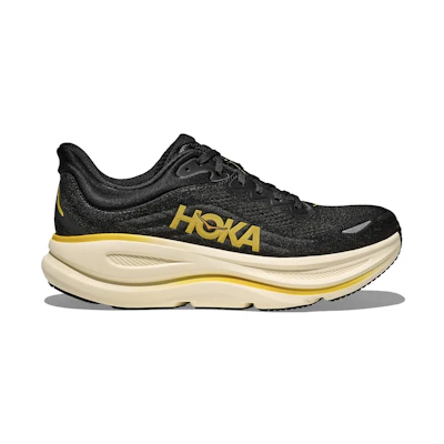 HOKA One One Bondi 9 Carbon Black Yellow Gold