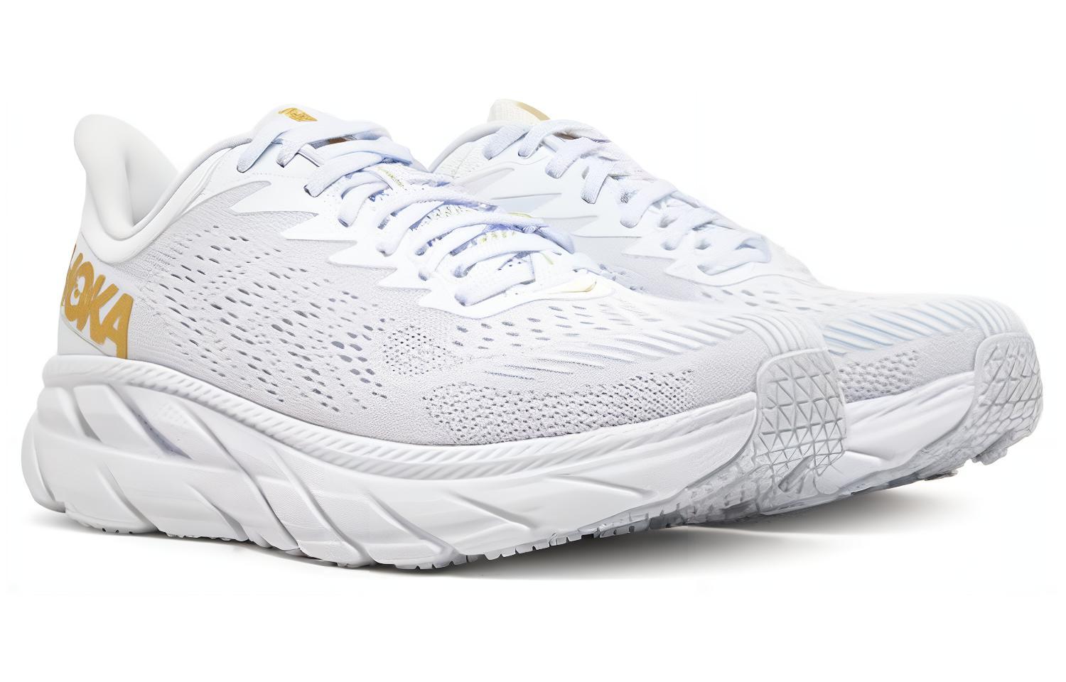 Lookbook HOKA ONE ONE Clifton 7 低幫跑步鞋 白金色