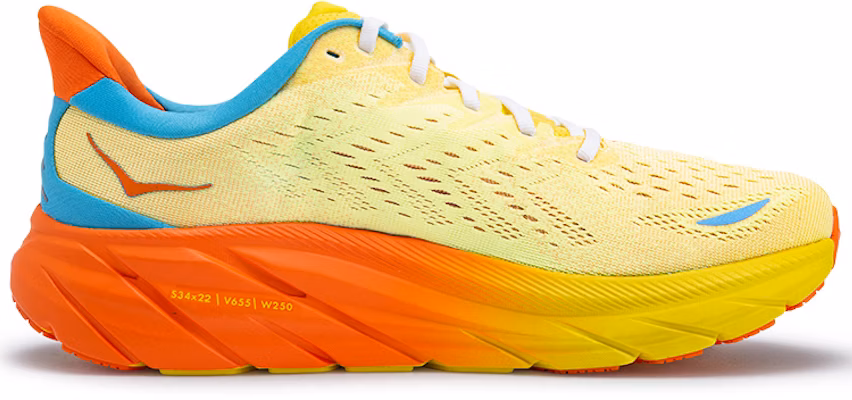 HOKA ONE ONE Clifton 8 克利夫頓8 耐磨防滑減震透氣 低幫 跑步鞋 黃橙 Order HOKA ONE ONE Clifton 8 克利夫頓8 耐磨防滑減震透氣 低幫 跑步鞋 黃橙