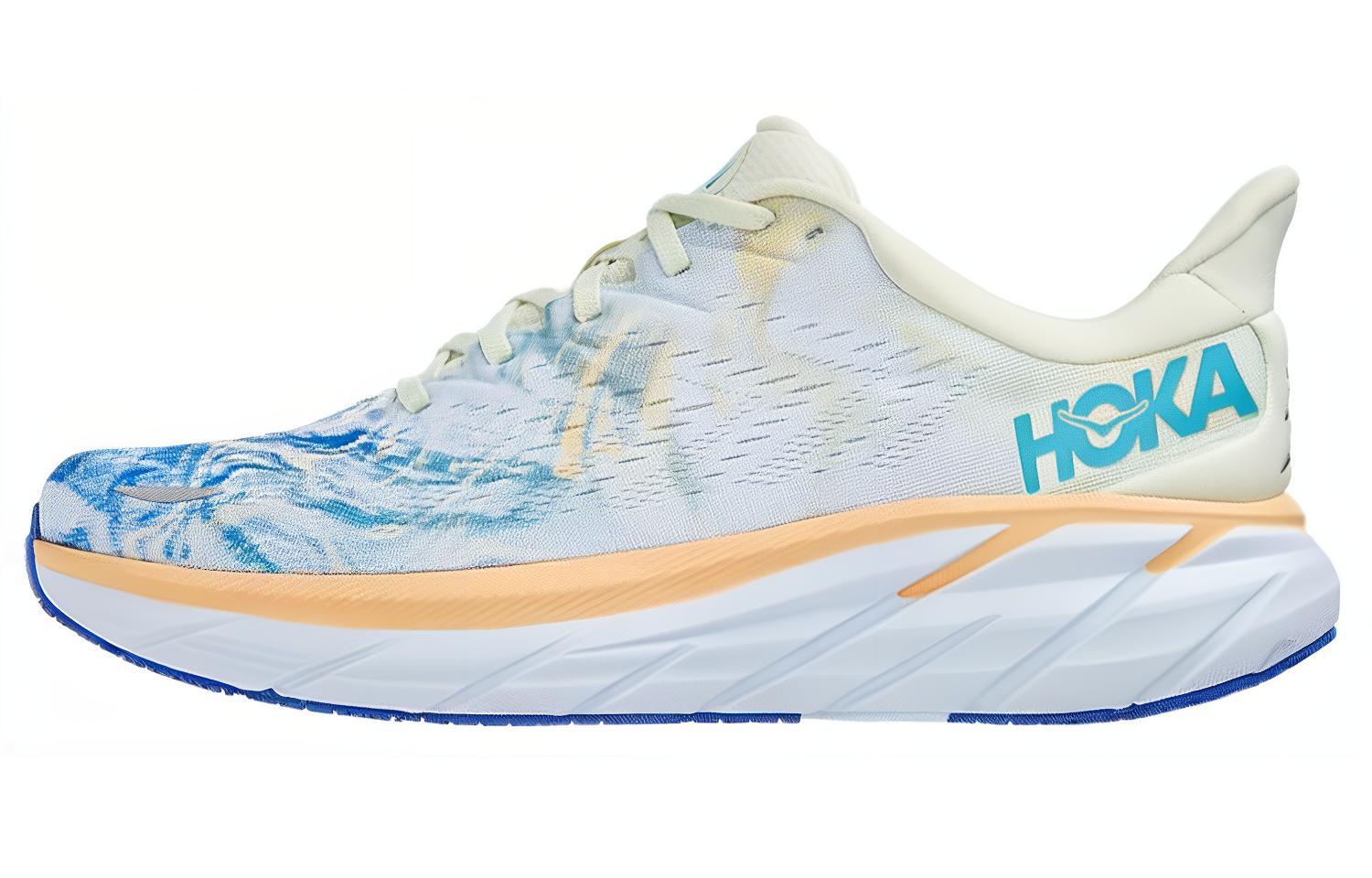 HOKA ONE ONE Clifton 8 Wide 'White Blue' 1121374-TGT
