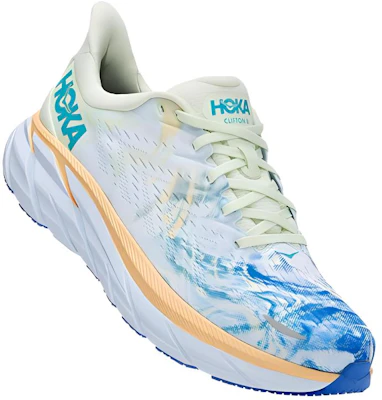 HOKA ONE ONE Clifton 8 Wide 'White Blue' 1121374-TGT Lookbook HOKA ONE ONE Clifton 8 Wide 'White Blue' 1121374-TGT