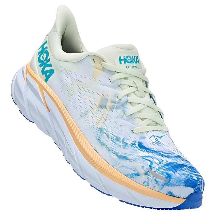 HOKA ONE ONE Clifton 8 Wide 'White Blue' 圖 3