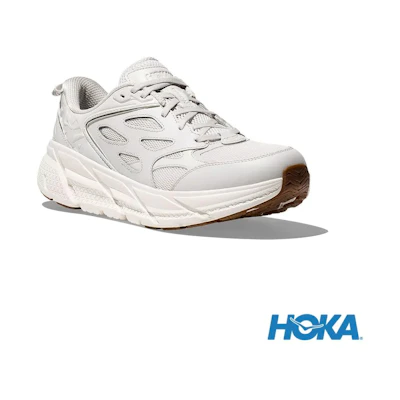 HOKA ONE ONE Clifton L Running Shoes Cloud Gray/White White color