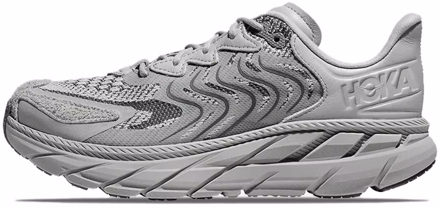 hoka-one-one-clifton-ls-leather-casual-low-top-slip-resistant-shoes-gray-1141550-stgl