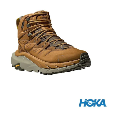 HOKA ONE ONE Kaha 2 GTX Hiking Shoes /Taupe-Green Yellow