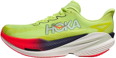 HOKA ONE ONE Mach X 3 Running Shoes Fluorescent Yellow/Red Comfortable & Breathable 1168720-NZS HOKA ONE ONE Mach X 3 Running Shoes Fluorescent Yellow/Red Comfortable & Breathable 1168720-NZS