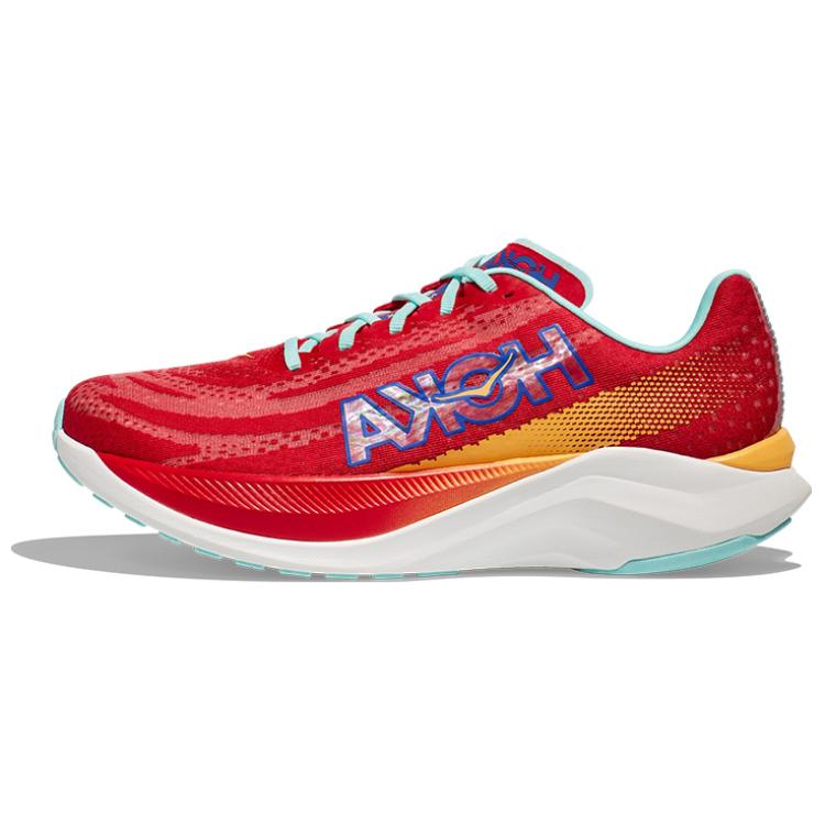 HOKA ONE ONE Mach X Running Shoes - Lightweight, Breathable, Red 1141450-CRSCL