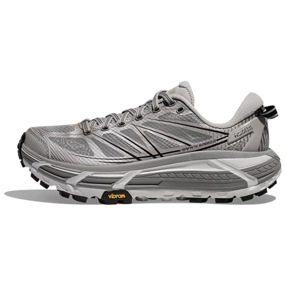 HOKA ONE ONE Mafate Speed 2 Lightweight Trail Running Shoes Silver Gray 1126851-SRYG