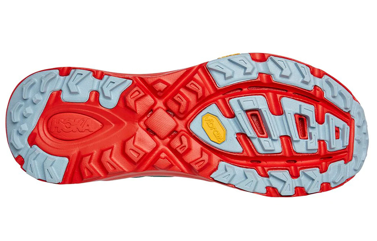 Shop HOKA ONE ONE Mafate Speed 3 低帮跑步鞋 藍黃紅