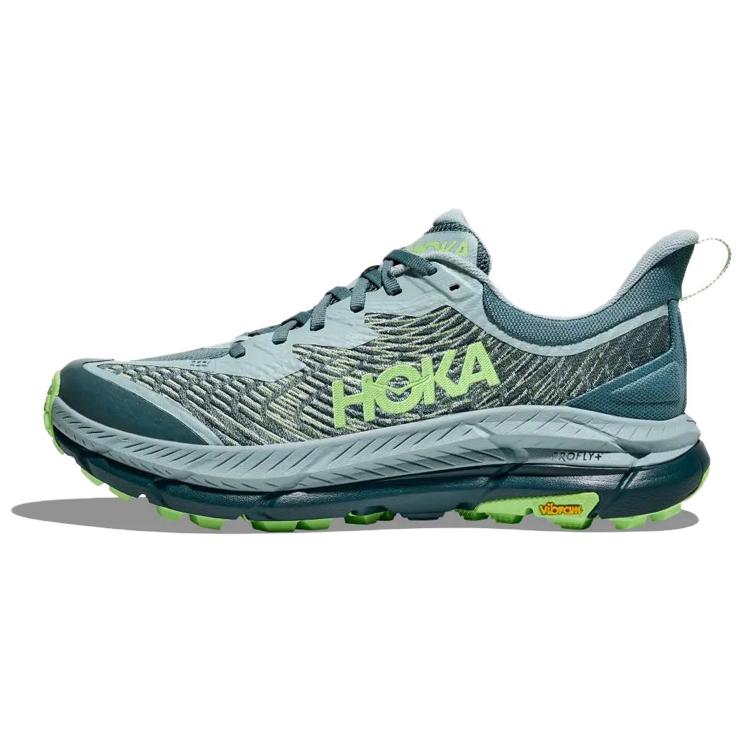 HOKA ONE ONE Mafate Speed 4 Grey Blue Trail Running Shoes Comfort Grip Durable 1129930-MRZ
