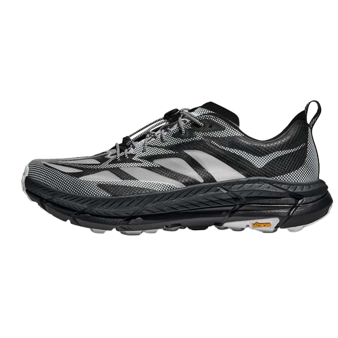 HOKA ONE ONE Mafate Speed 4 Silver Black Outdoor Sneakers 1168971-BWHT