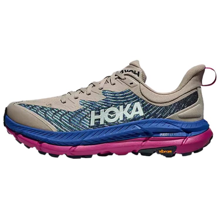 HOKA ONE ONE Mafate Speed 4 Trail Running Shoes Brown Blue - Lightweight & Breathable. 1129930-FRRL