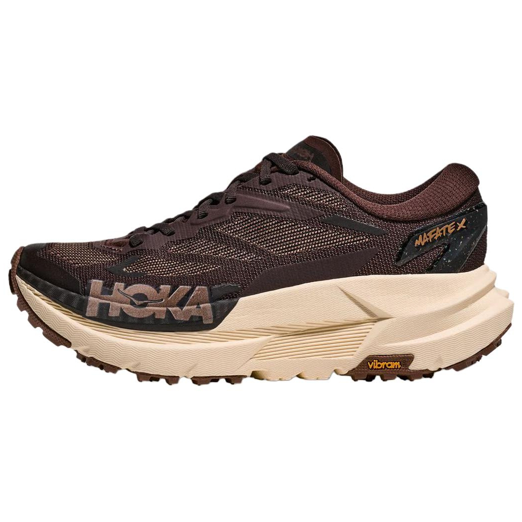HOKA ONE ONE Mafate X Lightweight Comfortable Trail Running Shoes Brown/Beige 1173310-WTRY