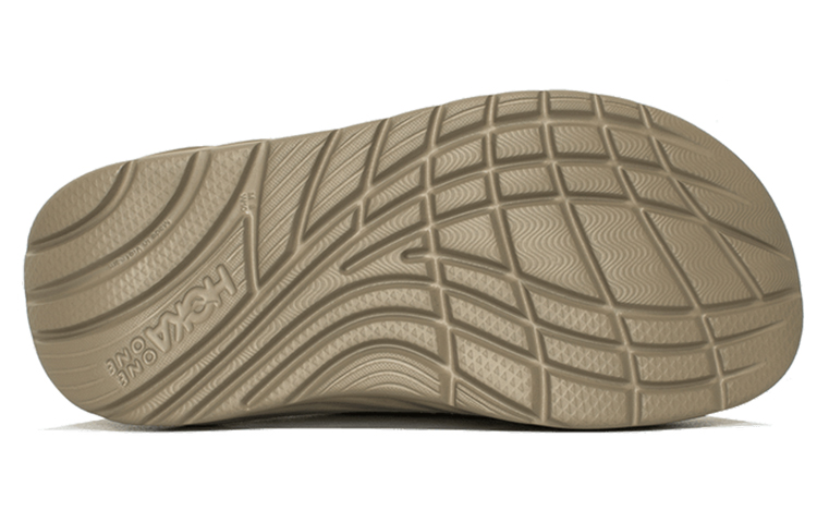 Shop HOKA ONE ONE Ora恢復滑鞋 戶外運動拖鞋 棕色 男女兩用 迷彩