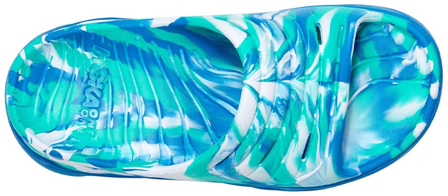 HOKA One One Ora Recovery Slide Swirl Azul Atlántico Coral 1126856-ABCL Lookbook HOKA One One Ora Recovery Slide Swirl Azul Atlántico Coral 1126856-ABCL
