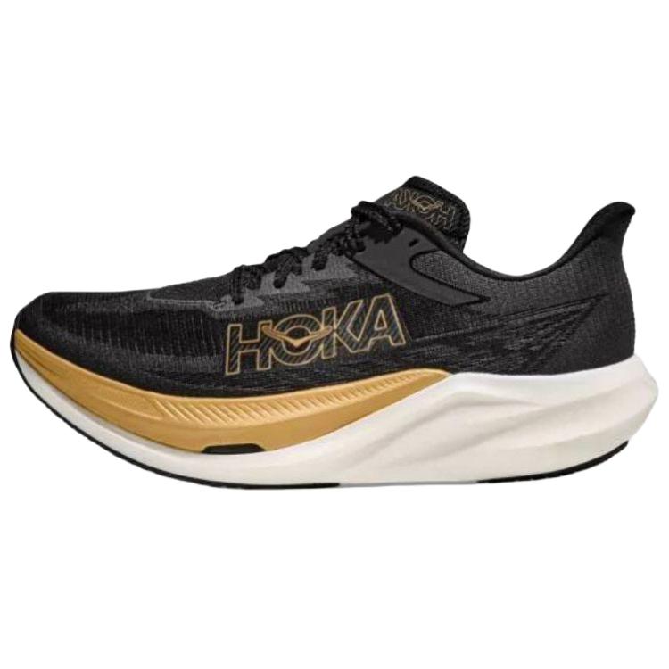HOKA ONE ONE Rocket X 3 Black Comfortable Running Shoes 1168724-BKGD