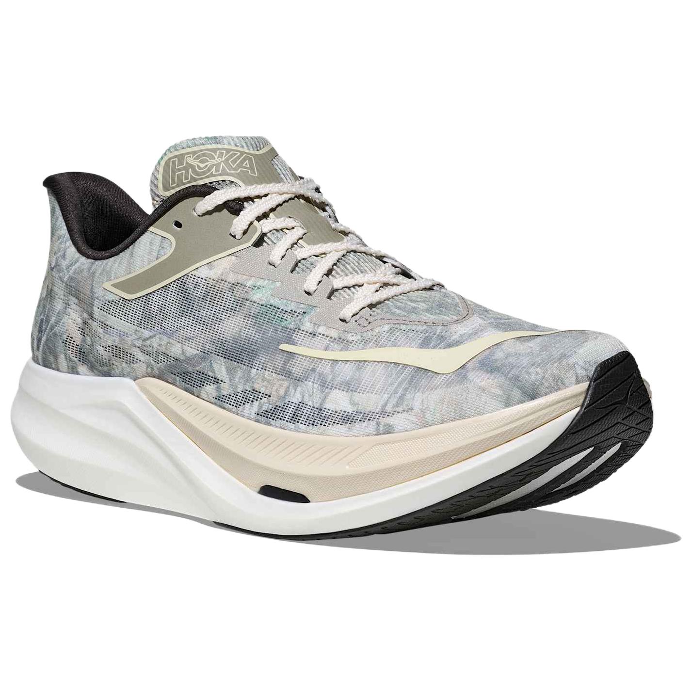 Shop HOKA One One Rocket X 3 John Elliott 噴灑綠白跑鞋 1180830-SQW