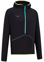HOKA ONE ONE Skyglow Half-Zip Black Logo Hooded Jacket Casual Wear 1156098-BLACK HOKA ONE ONE Skyglow Half-Zip Black Logo Hooded Jacket Casual Wear 1156098-BLACK