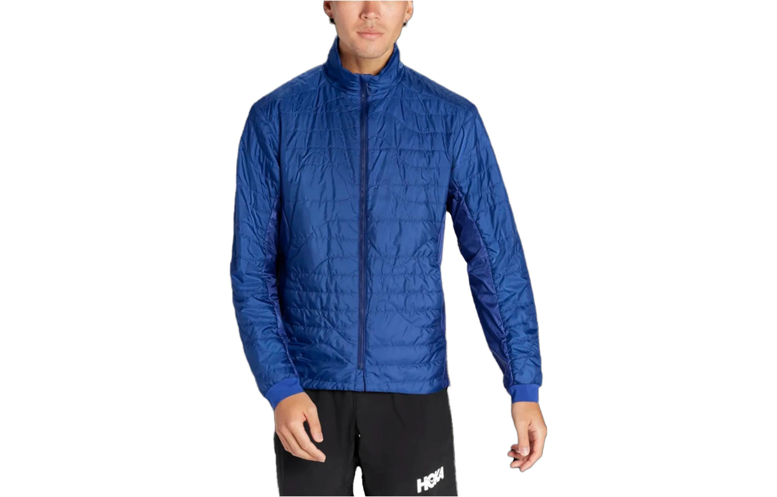 HOKA ONE ONE Solid Color Fitted Long-Sleeve Jacket - Blue 1128256-BHRB
