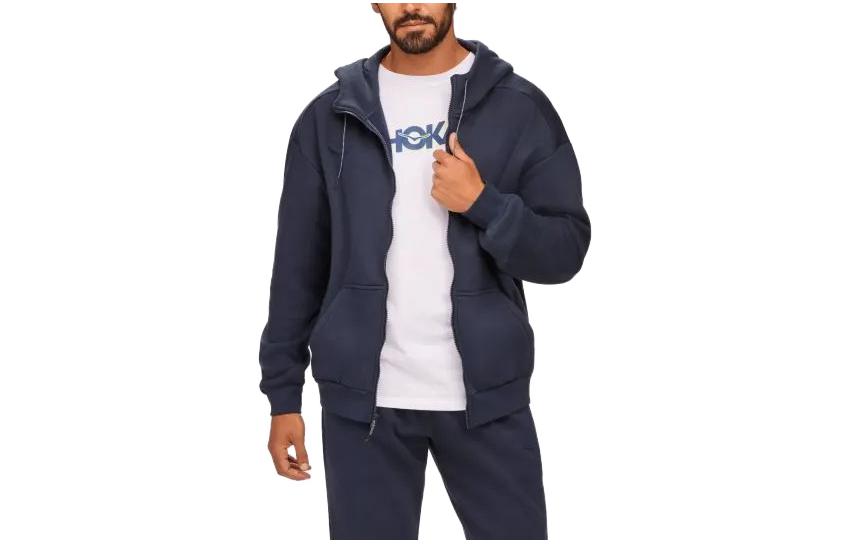 HOKA ONE ONE Solid Color Fitted Long Sleeve Jacket - Space Gray 1151391-OTR