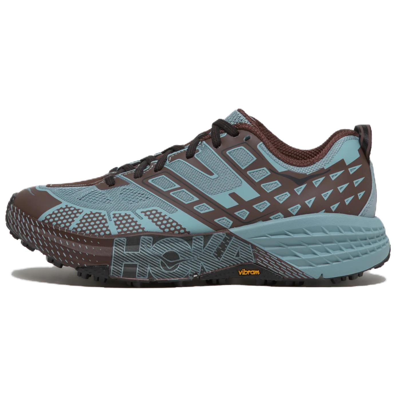 HOKA ONE ONE SPEEDGOAT 2 Blue Brown Low-Top Running Shoes Comfortable 1162710-DZYC