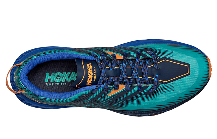 Lookbook HOKA ONE ONE Speedgoat 4 專業 低幫 跑步鞋 男款 藍橙