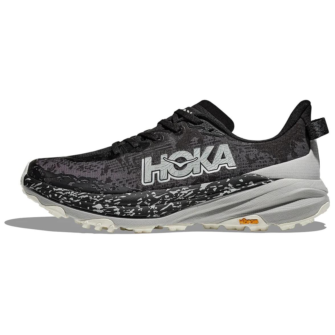HOKA ONE ONE Speedgoat 6 Black Low-Top Running Shoes - Soft & Durable. 1147791-BKSTR