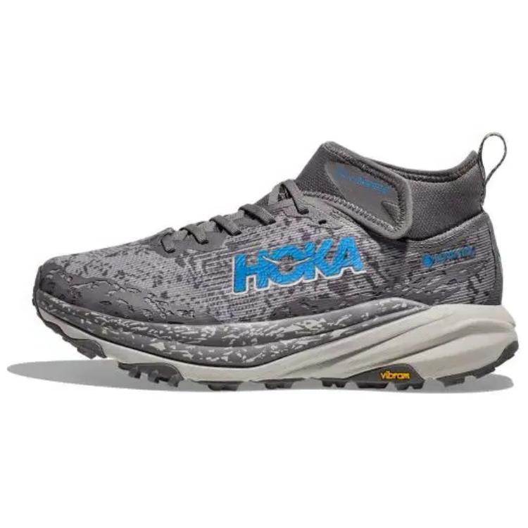 HOKA ONE ONE Speedgoat 6 GTX Grey Mid-Top Running Shoes - Comfort & Traction 1155152-sltg