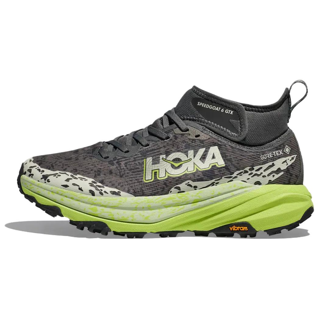 HOKA ONE ONE SPEEDGOAT 6 Mid GTX Waterproof Trail Running Shoes Men Grey Green 1155152-OTC