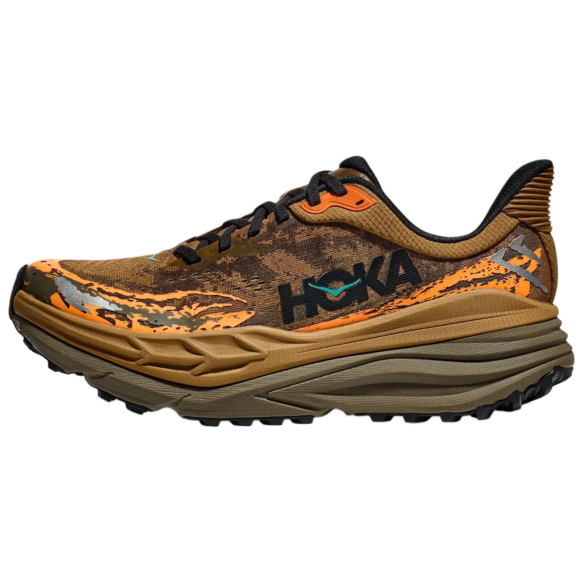 HOKA ONE ONE Stinson 7 Brown Cushioned Slip-Resistant Running Shoes 1141530-HYN