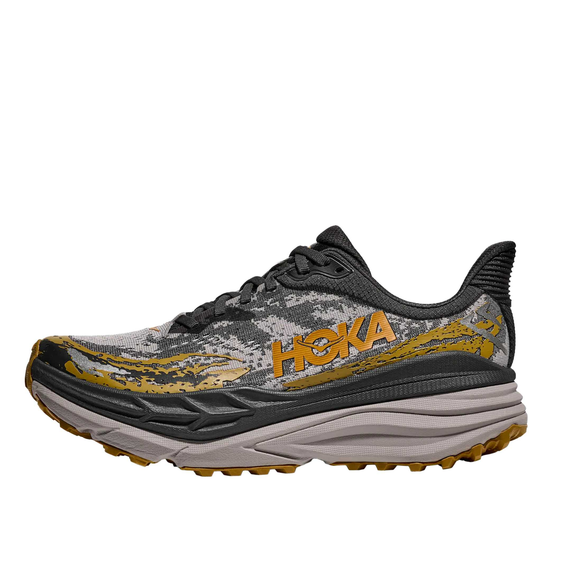 HOKA ONE ONE Stinson 7 Trail Running Shoes Lace-Up Round Toe. 1141530-BCMN