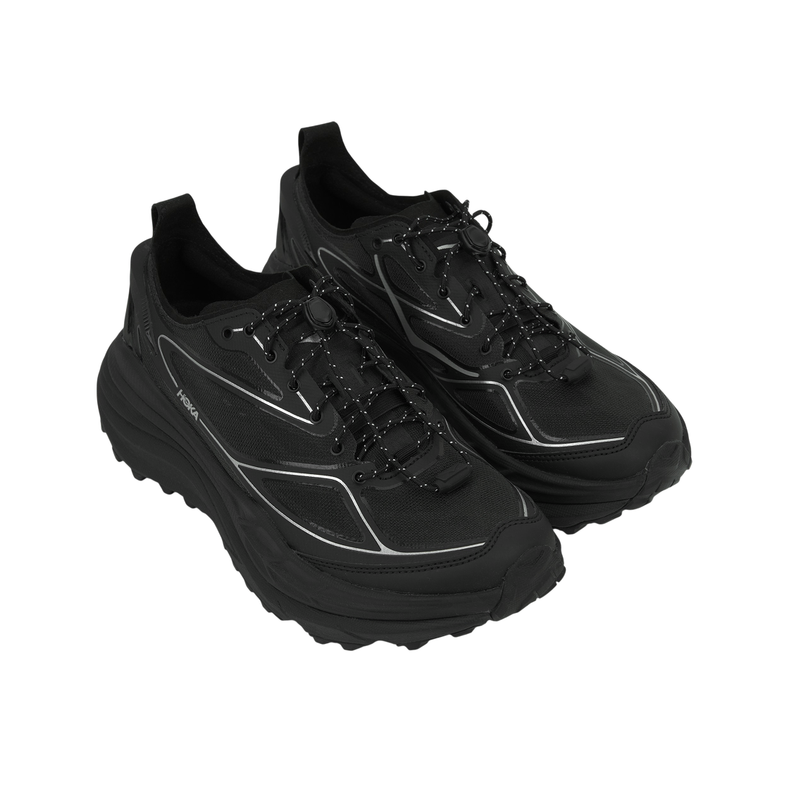 Shop HOKA ONE ONE Stinson One7 Nero Argento Scarpe Trail Running Leggere 1168931-BKSV