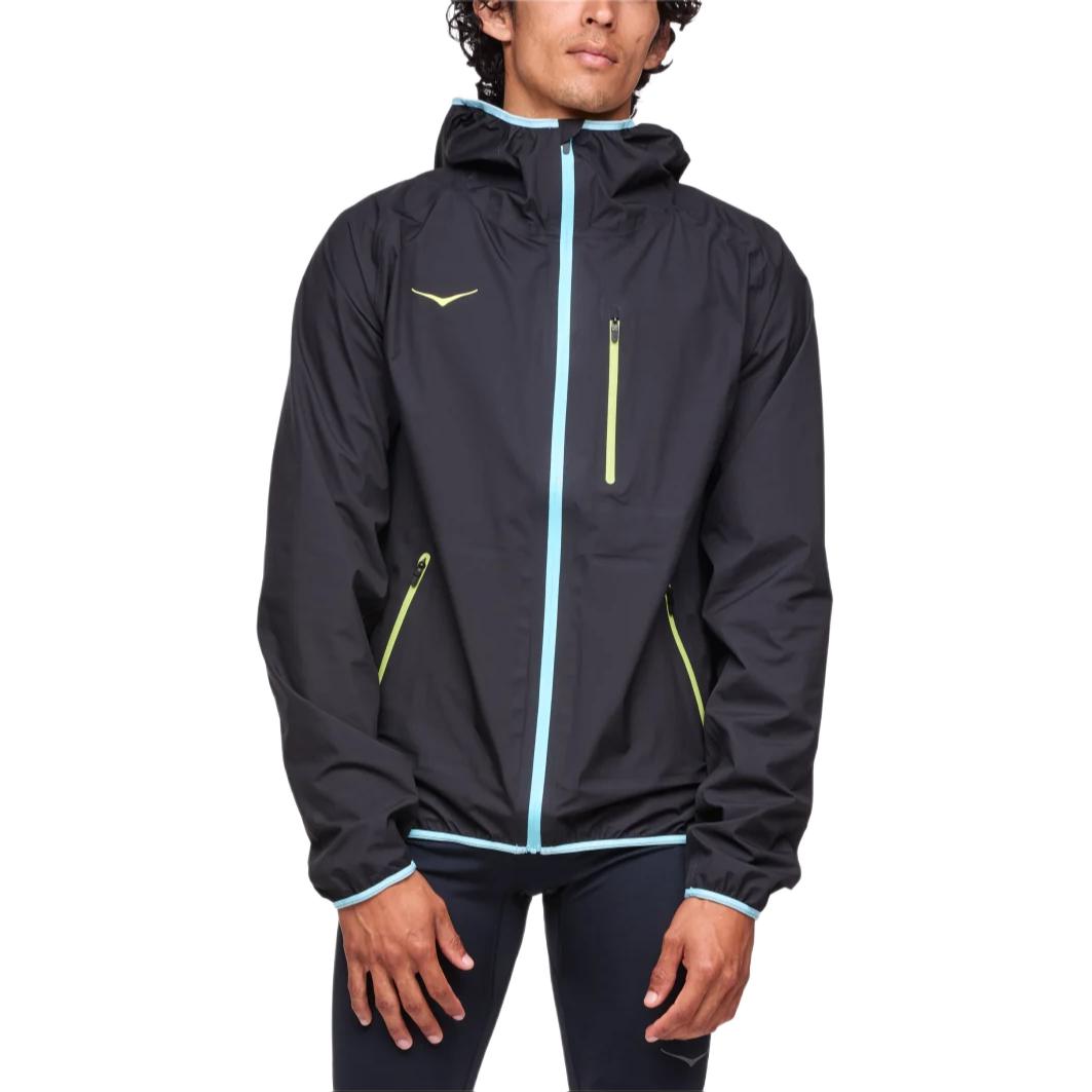 HOKA ONE ONE Tecsky Waterproof Breathable Hooded Jacket Black 1156094-BLK
