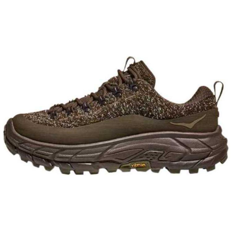 HOKA ONE ONE Tor Summit Brown Leather Low Hiking Shoes Comfortable. 1155394-UBR