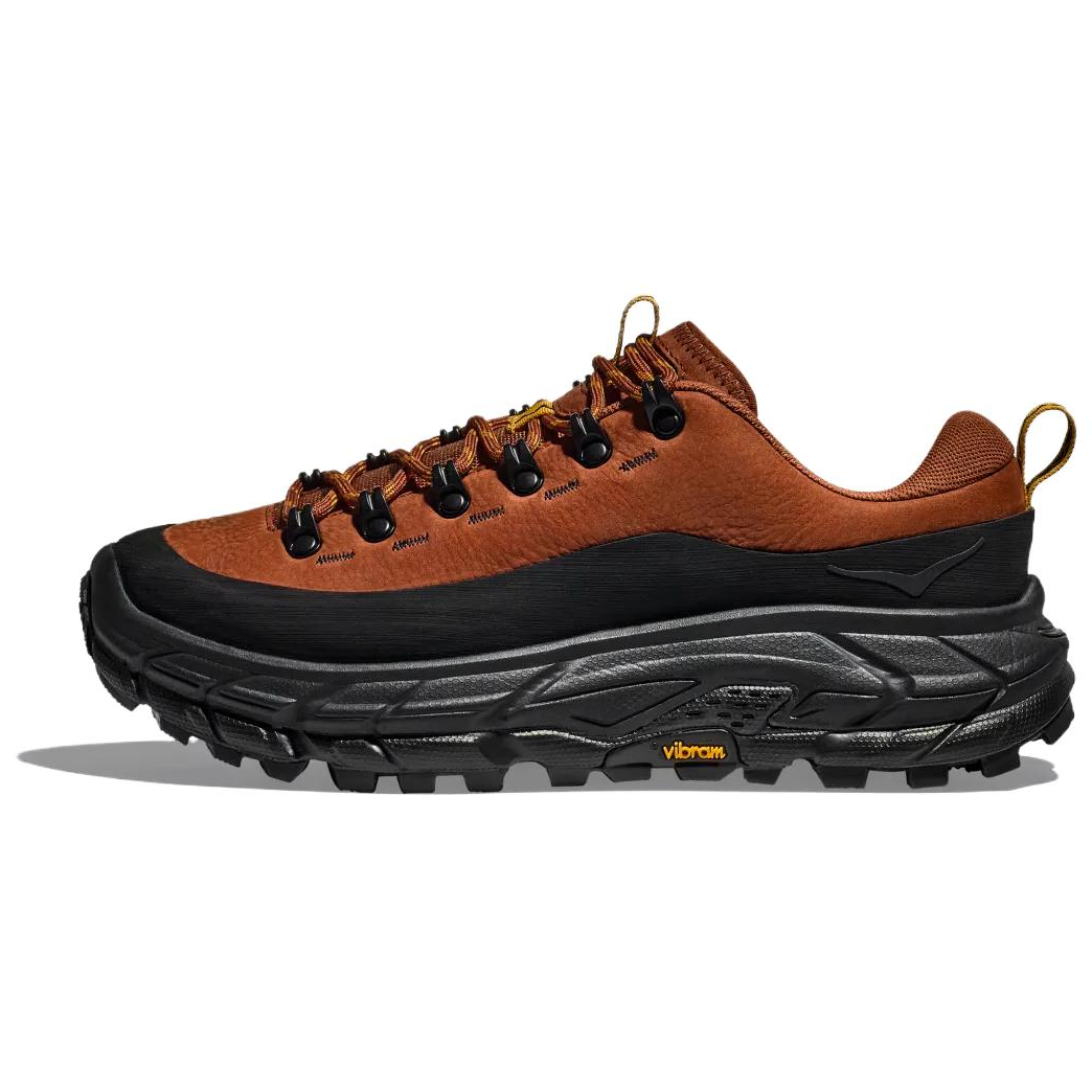 HOKA ONE ONE Tor Summit Leather Hiking Shoes Black Brown 1147952-HBCK